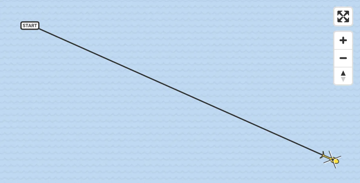 Routekaart van de vlucht: Ambulancehelikopter naar Formerum, Noord Meep