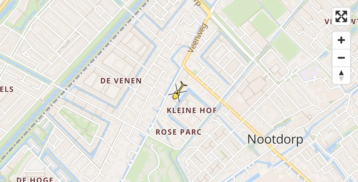 Routekaart van de vlucht: Lifeliner 2 naar Nootdorp