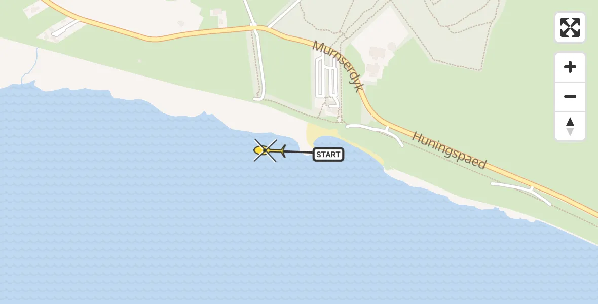 Routekaart van de vlucht: Traumahelikopter naar Mirns, Murnserdyk