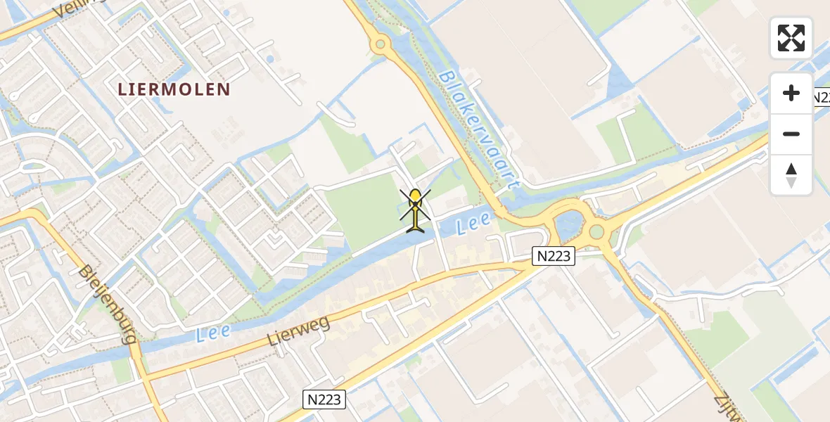 Routekaart van de vlucht: Traumahelikopter naar De Lier