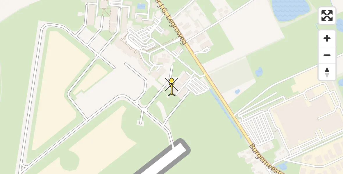 Routekaart van de vlucht: Traumaheli naar Groningen Airport Eelde