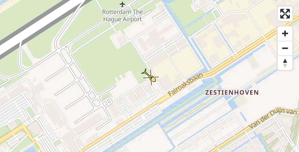 Routekaart van de vlucht: Lifeliner 2 naar Rotterdam The Hague Airport