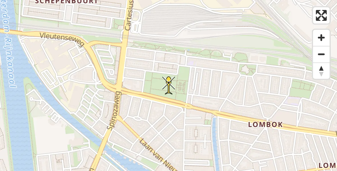 Routekaart van de vlucht: Traumahelikopter naar Utrecht