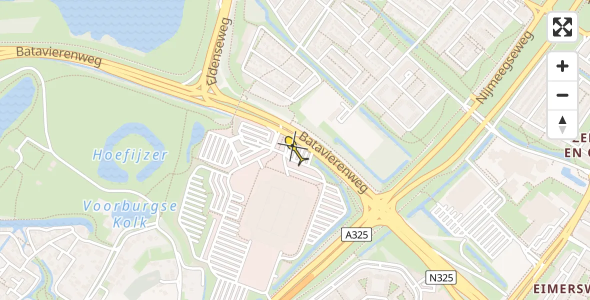 Routekaart van de vlucht: Traumahelikopter naar Arnhem