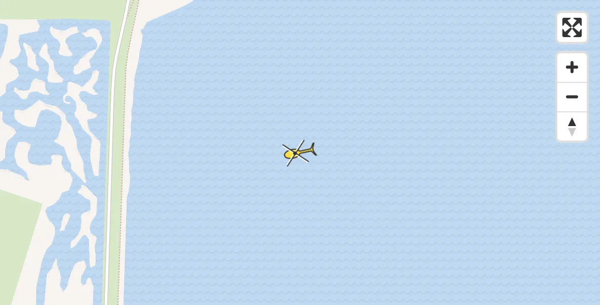 Routekaart van de vlucht: Ambulancehelikopter naar Oosterend