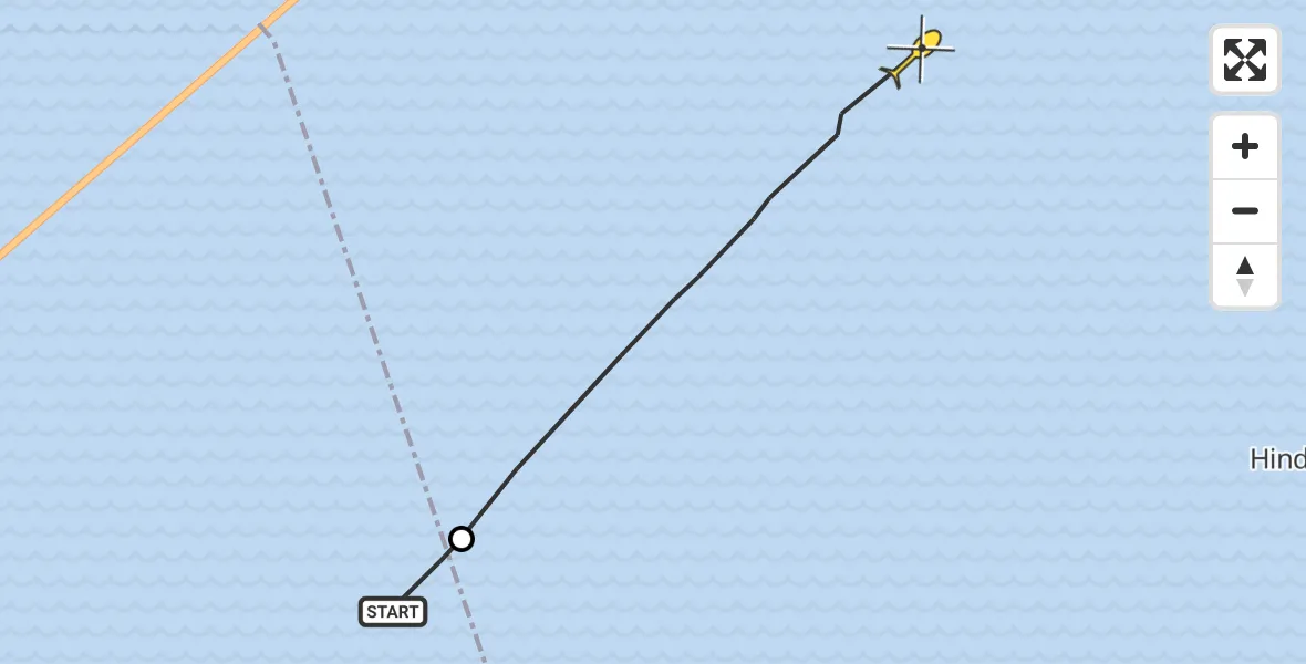 Routekaart van de vlucht: Ambulancehelikopter naar Makkum, De Holle Poarte