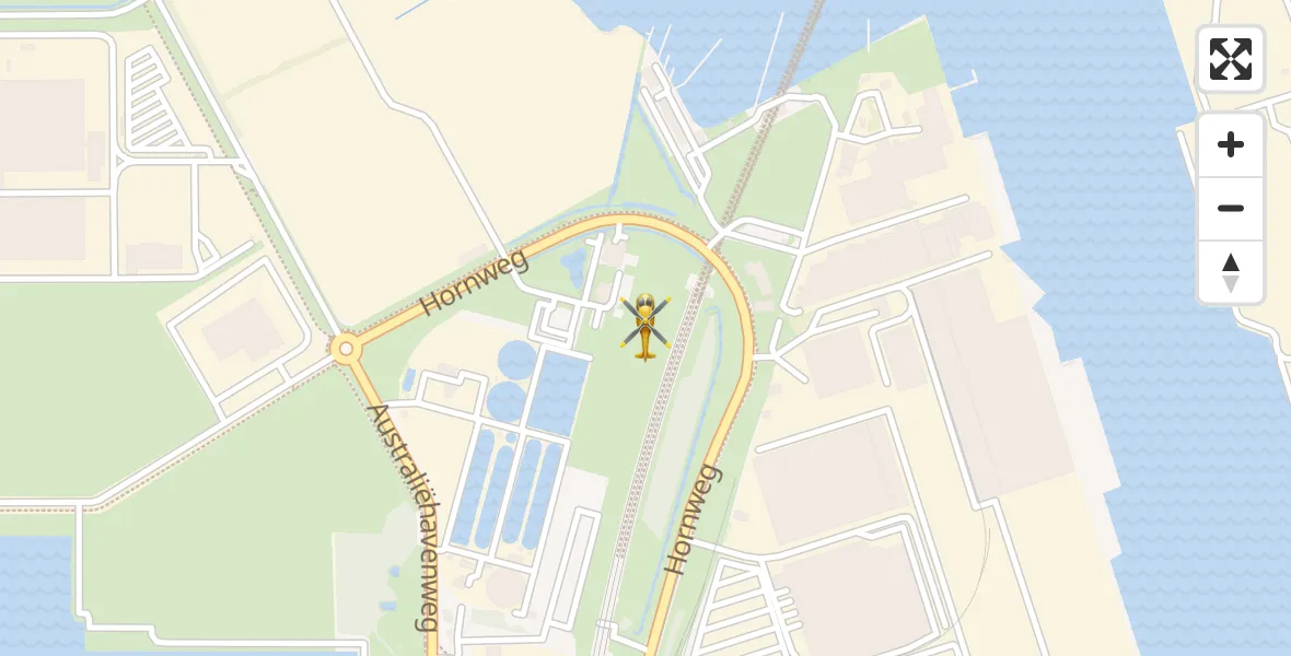 Vluchtroute Traumahelikopter van Amsterdam Heliport naar Amsterdam Heliport