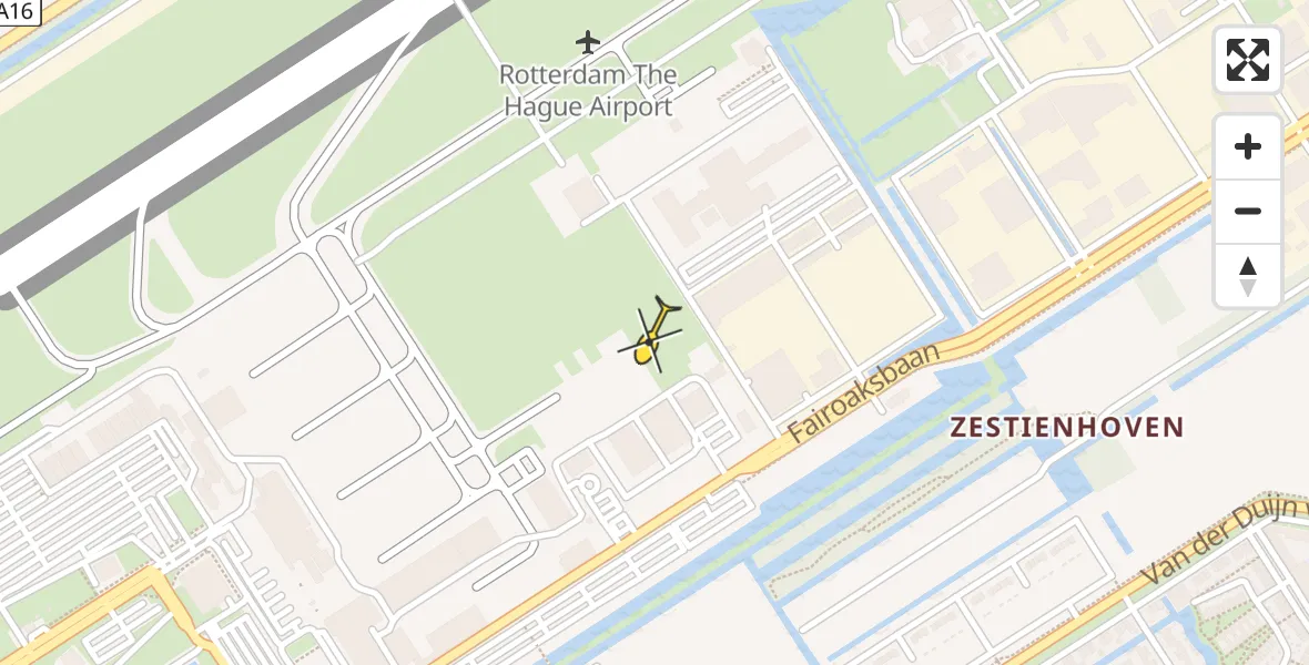 Routekaart van de vlucht: Lifeliner 2 naar Rotterdam The Hague Airport