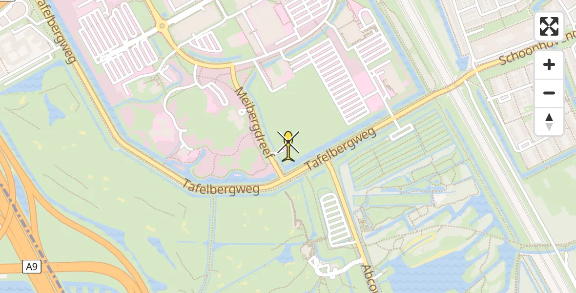 Vluchtroute Traumahelikopter van Academisch Medisch Centrum (AMC) naar Academisch Medisch Centrum (AMC)