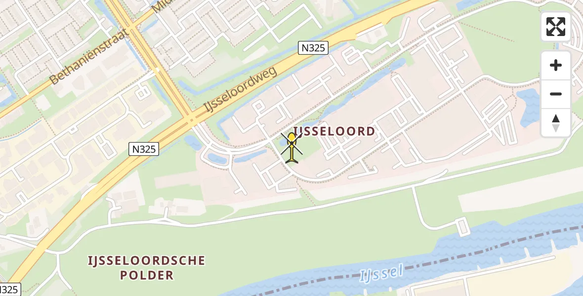 Routekaart van de vlucht: Traumahelikopter naar Arnhem