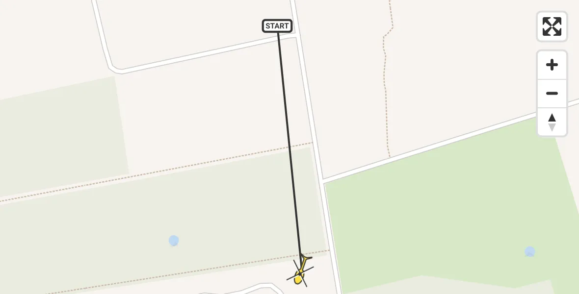 Routekaart van de vlucht: Traumahelikopter naar Valthe, Schaapskuilweg