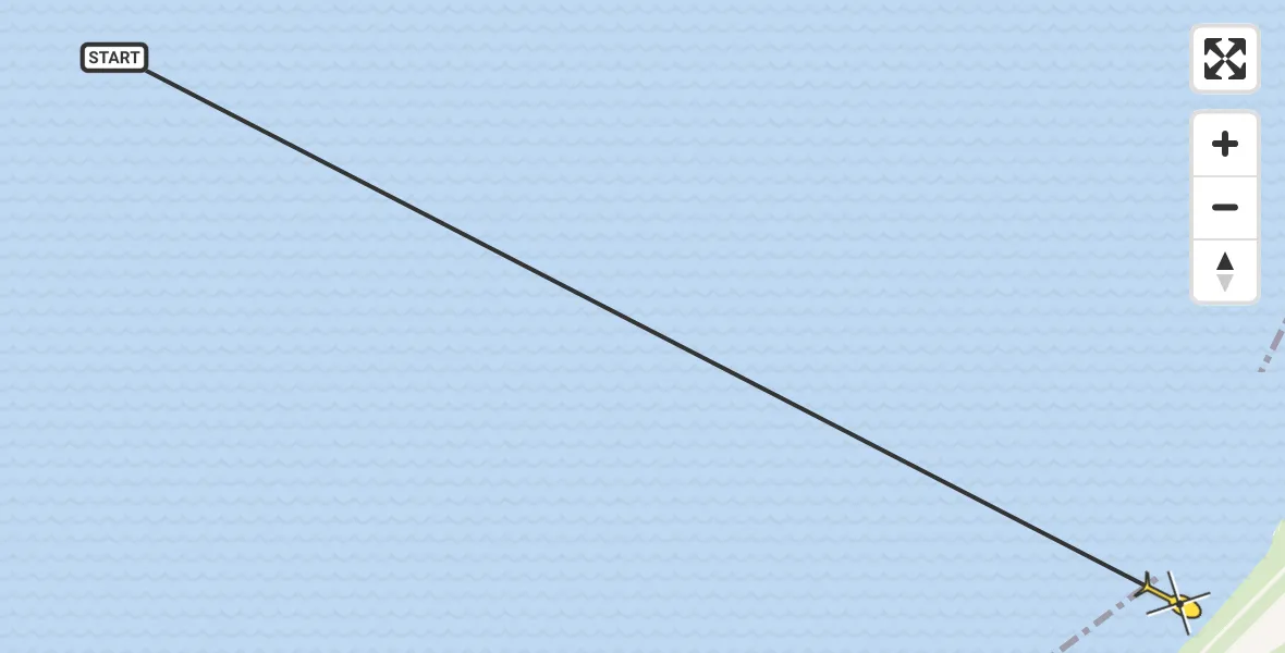 Routekaart van de vlucht: Ambulancehelikopter naar St.-Annaparochie, Sedyk