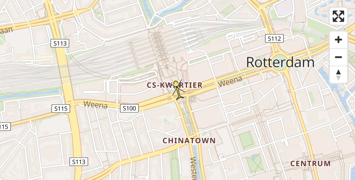 Routekaart van de vlucht: Lifeliner 2 naar Rotterdam