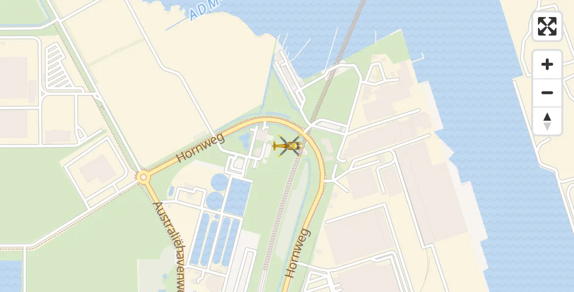 Vluchtroute Traumahelikopter Amsterdam Heliport - Amsterdam Heliport, 05 mei 2024, 11:56