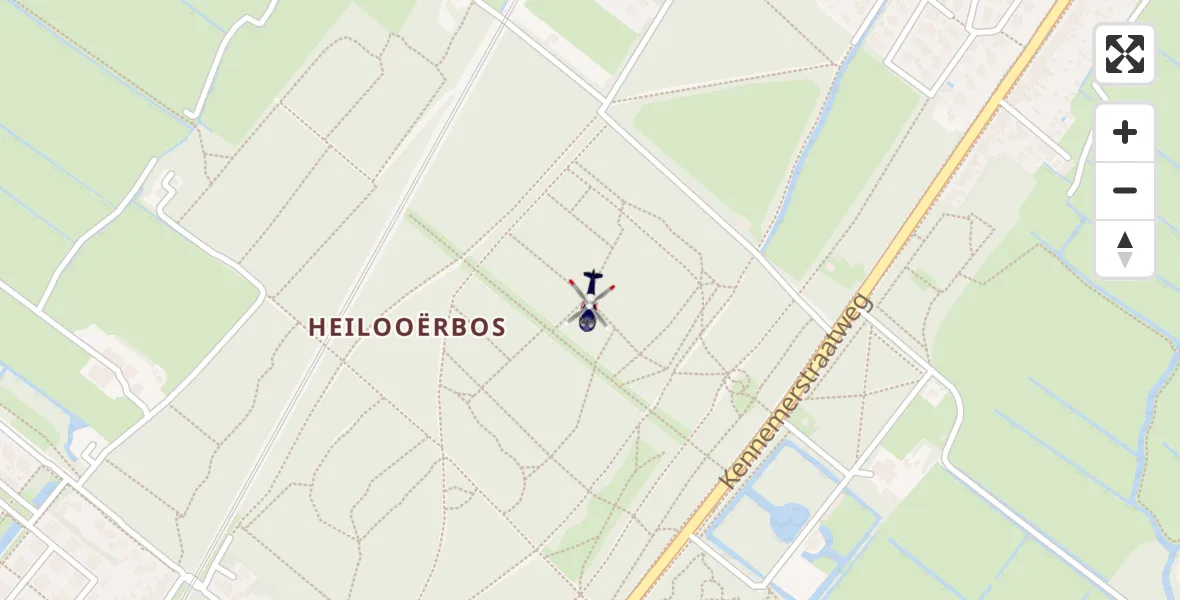 Vluchtroute Politiehelikopter Heiloo - Heiloo, 05 mei 2024, 16:59