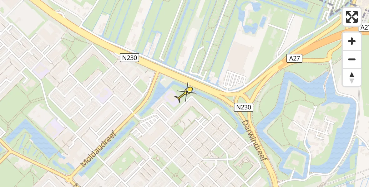 Routekaart van de vlucht: Lifeliner 1 naar Utrecht