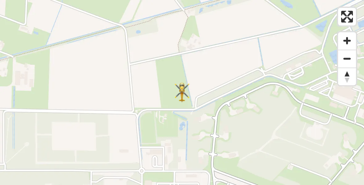 Routekaart van de vlucht: Traumahelikopter naar Vliegbasis Volkel