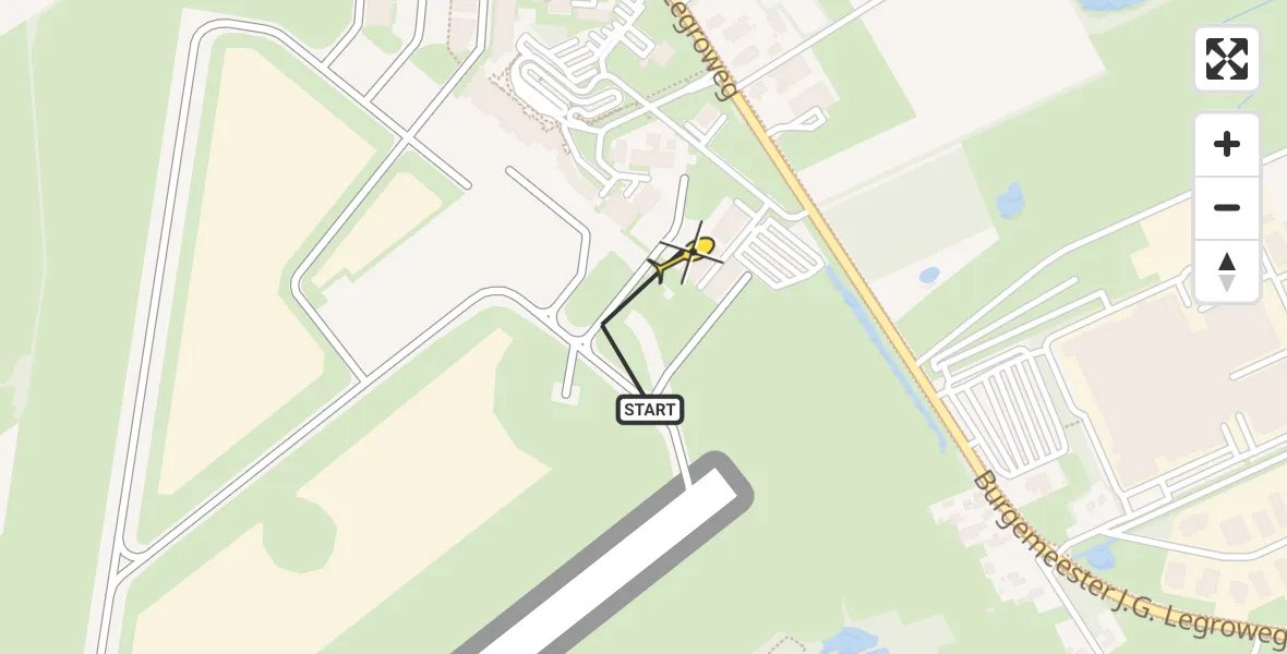 Routekaart van de vlucht: Lifeliner 4 naar Groningen Airport Eelde, Machlaan