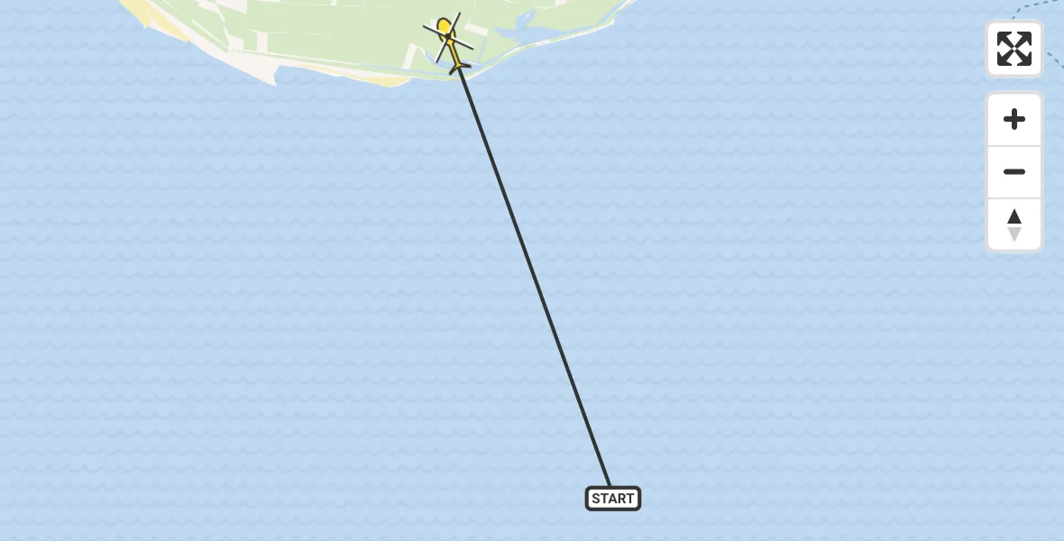 Routekaart van de vlucht: Ambulancehelikopter naar Ballum, Wester Grieweg