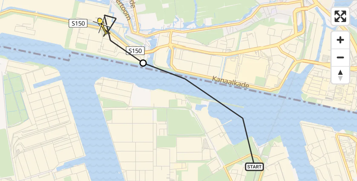 Routekaart van de vlucht: Lifeliner 1 naar Westzaan, Smeet