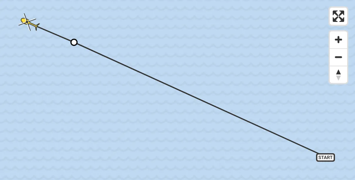 Routekaart van de vlucht: Ambulancehelikopter naar Oosterend