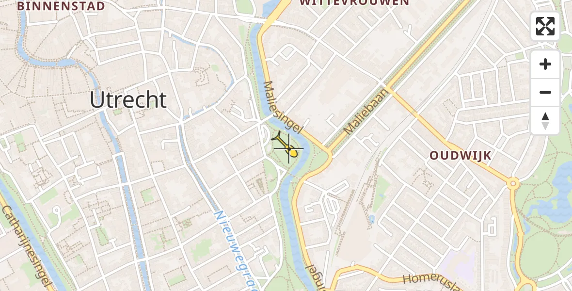 Routekaart van de vlucht: Traumahelikopter naar Utrecht