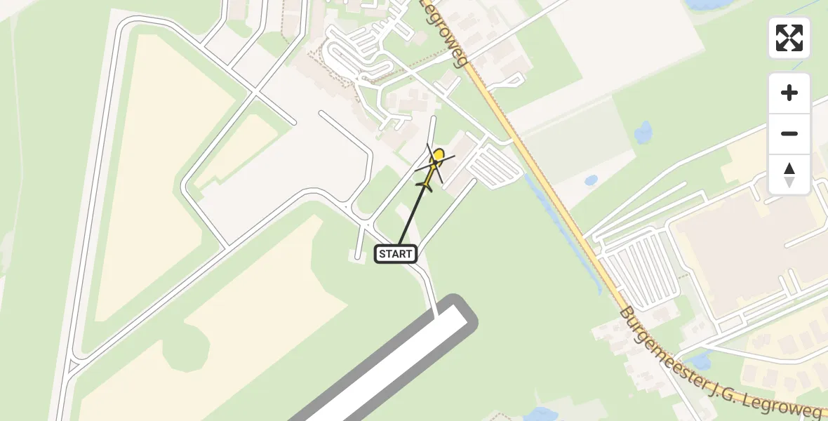 Routekaart van de vlucht: Lifeliner 4 naar Groningen Airport Eelde, Machlaan