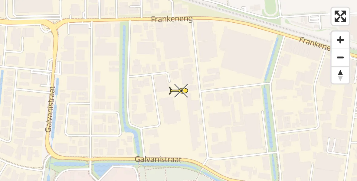 Vluchtroute Traumahelikopter van Lukkien Heliport naar Lukkien Heliport