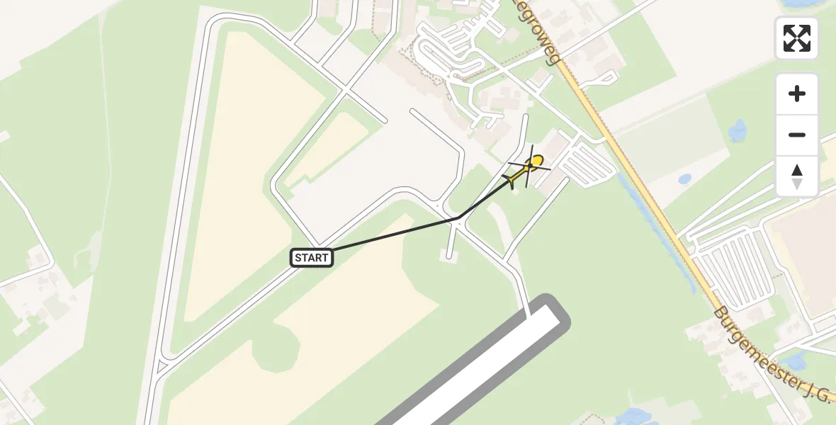 Routekaart van de vlucht: Lifeliner 4 naar Groningen Airport Eelde, Machlaan