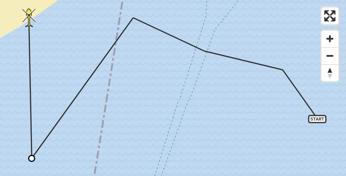 Routekaart van de vlucht: Ambulancehelikopter naar Vlieland, Vliestroom