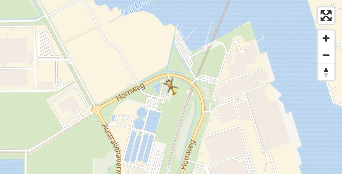 Vluchtroute Traumahelikopter van Amsterdam Heliport naar Amsterdam Heliport
