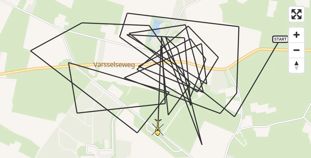 Routekaart van de vlucht: Politiehelikopter naar Hengelo (Gld), Kieftendorp
