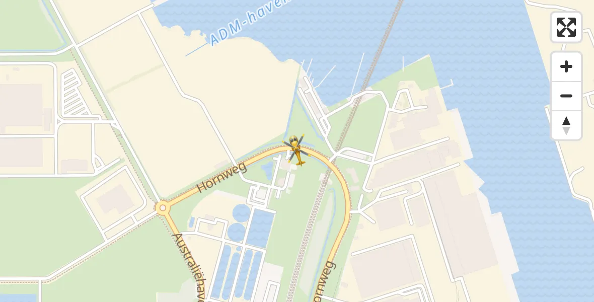 Vluchtroute Traumahelikopter van Amsterdam Heliport naar Amsterdam Heliport