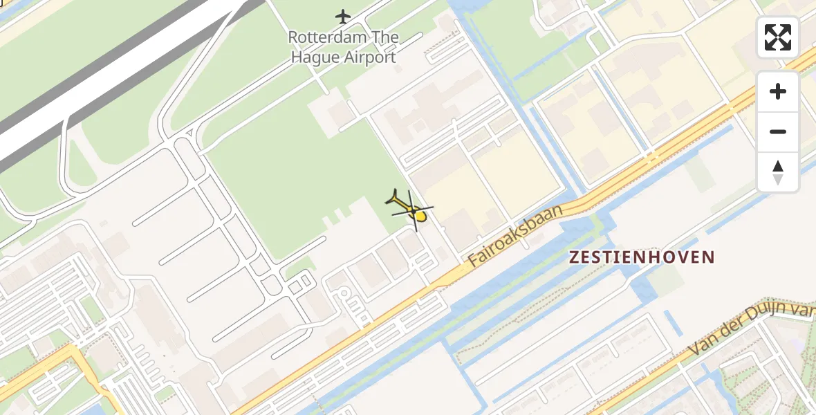 Routekaart van de vlucht: Lifeliner 2 naar Rotterdam The Hague Airport