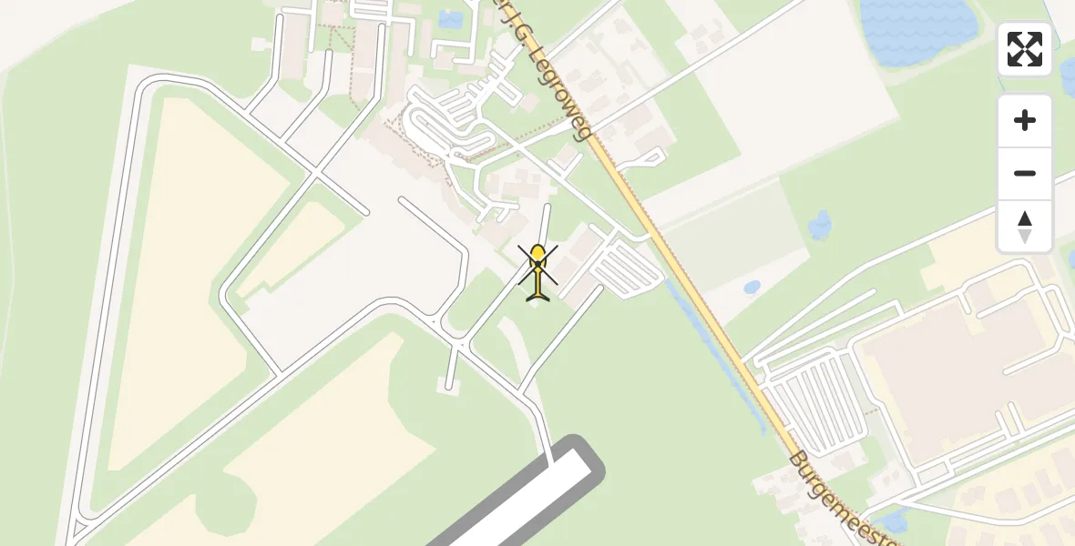 Routekaart van de vlucht: Traumaheli naar Groningen Airport Eelde