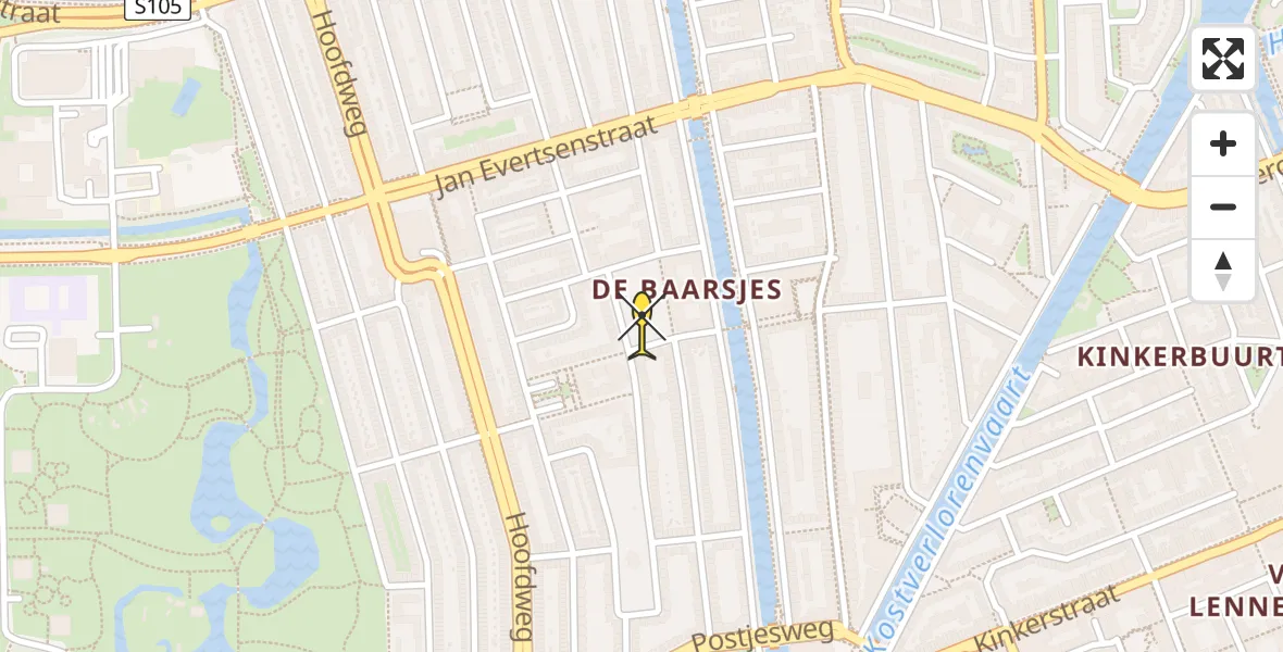 Vluchtroute Traumahelikopter van Amsterdam naar Amsterdam