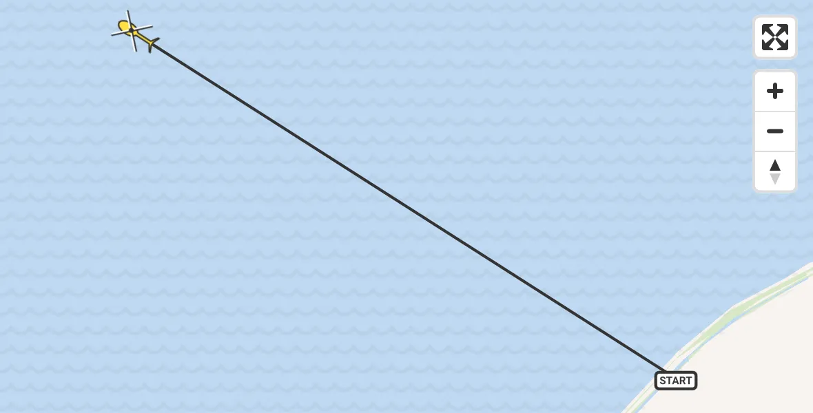 Routekaart van de vlucht: Ambulanceheli naar Oosterend