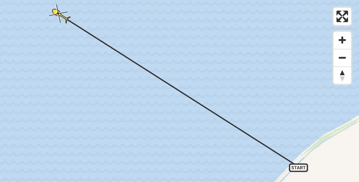 Routekaart van de vlucht: Ambulancehelikopter naar Oosterend