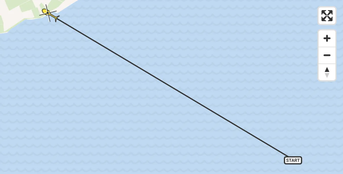 Routekaart van de vlucht: Ambulanceheli naar Formerum, Hoorner Koolweg