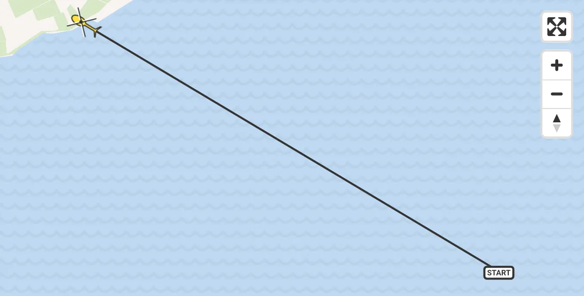 Routekaart van de vlucht: Ambulancehelikopter naar Formerum, Hoorner Koolweg