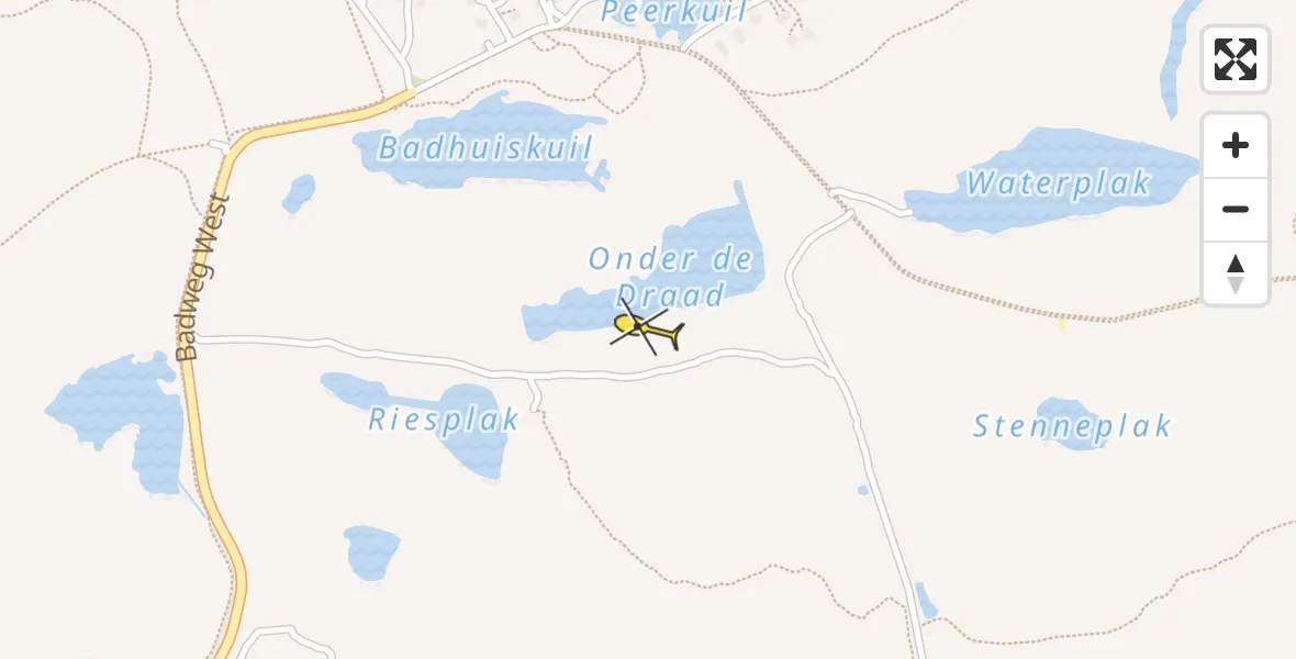 Routekaart van de vlucht: Ambulancehelikopter naar West-Terschelling