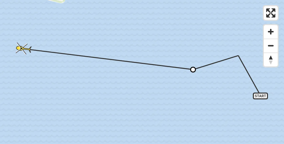 Routekaart van de vlucht: Ambulanceheli naar Formerum, Doodemanshoek