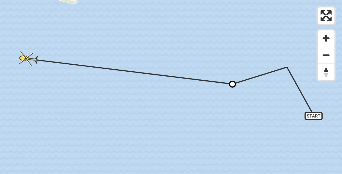 Routekaart van de vlucht: Ambulancehelikopter naar Formerum, Doodemanshoek