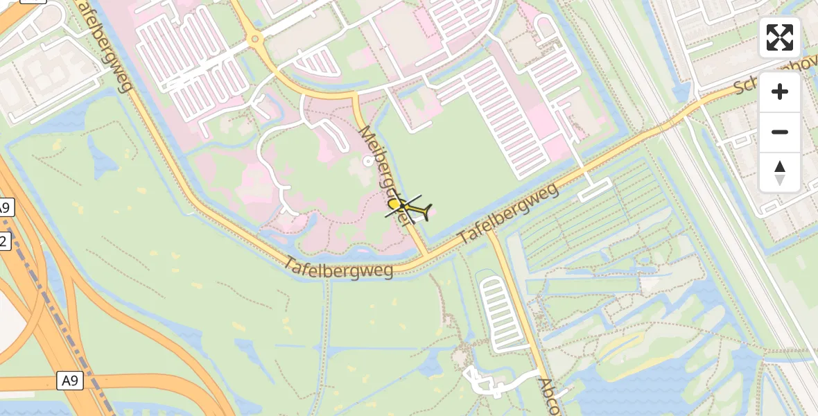 Vluchtroute Traumahelikopter van Academisch Medisch Centrum (AMC) naar Academisch Medisch Centrum (AMC)