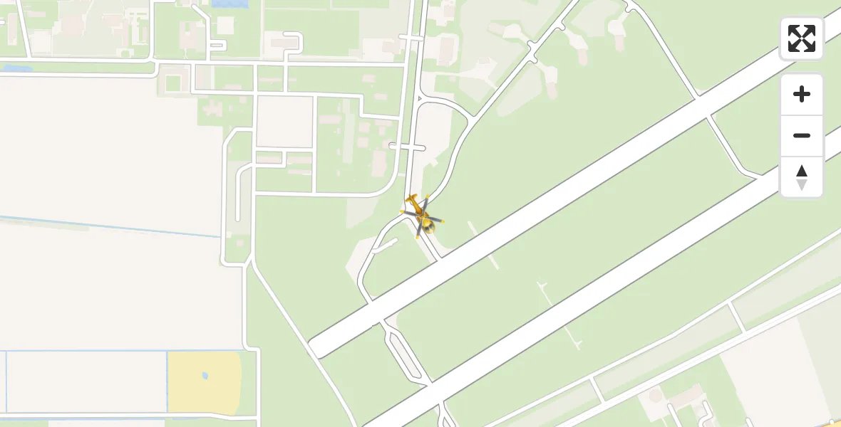 Vluchtroute Traumahelikopter van Vliegbasis Volkel naar Vliegbasis Volkel
