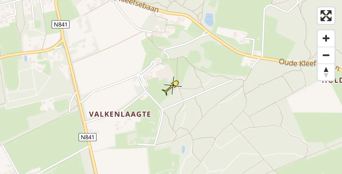 Routekaart van de vlucht: Traumahelikopter naar Berg en Dal