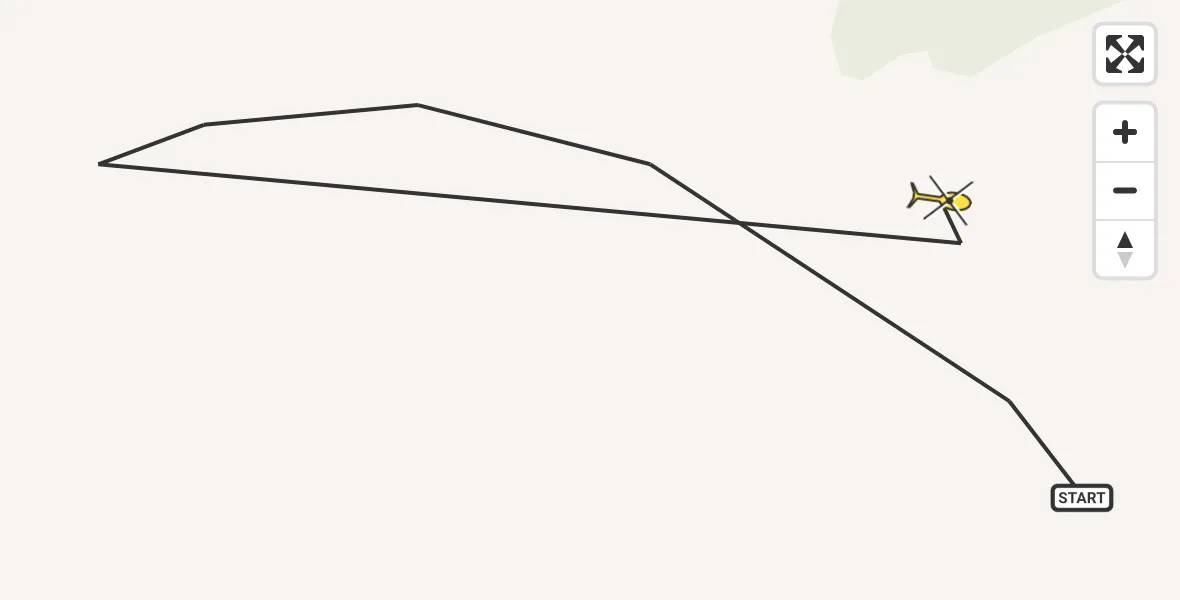 Routekaart van de vlucht: Politiehelikopter naar Harderwijk, Leuvenumseweg