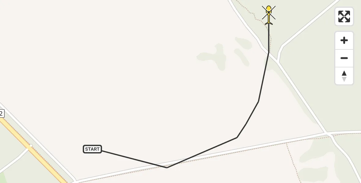 Routekaart van de vlucht: Politiehelikopter naar Harderwijk, Cyriassischepad