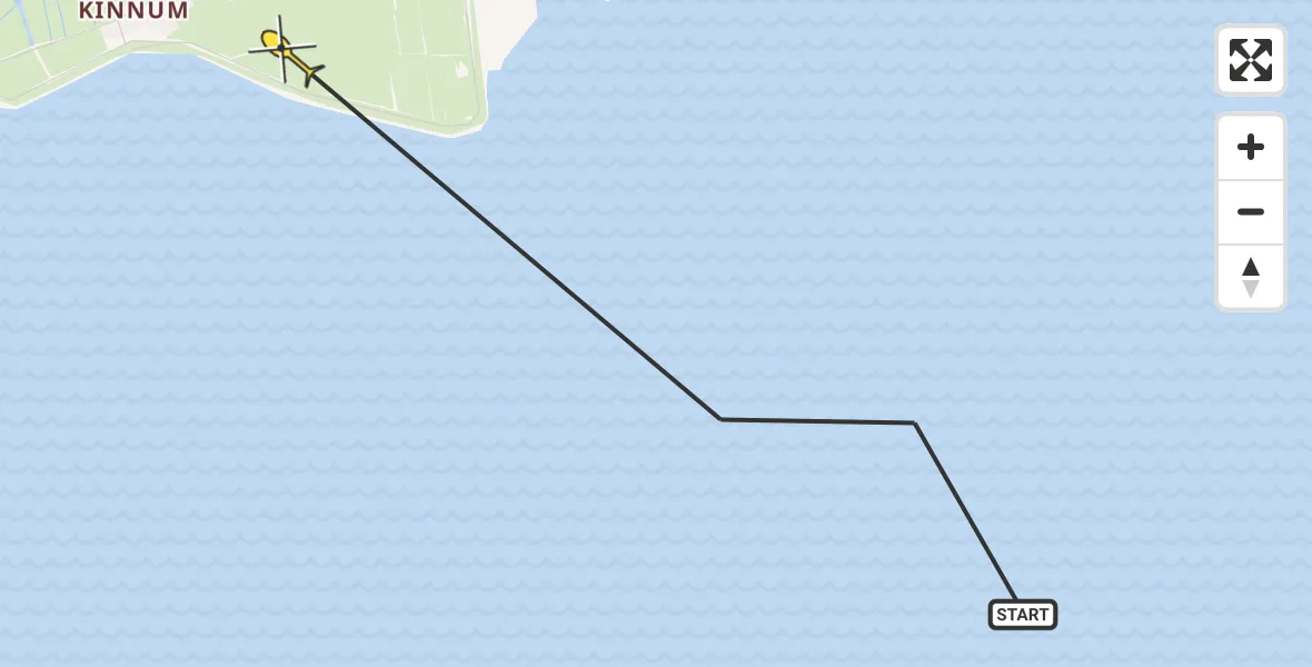 Routekaart van de vlucht: Ambulancehelikopter naar Striep, Ponswiel