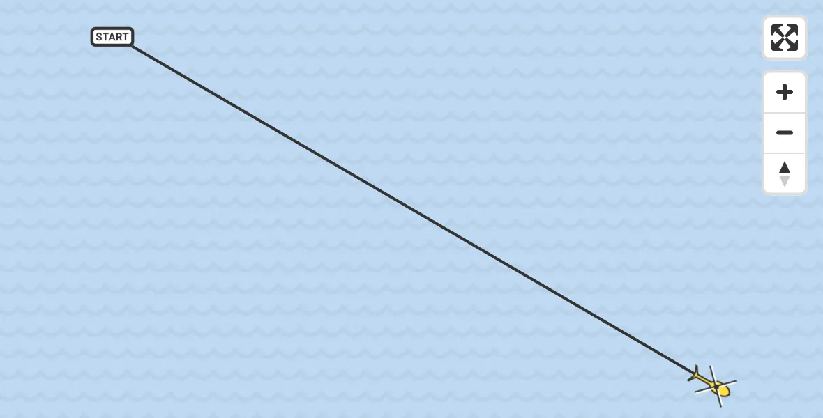 Routekaart van de vlucht: Ambulancehelikopter naar Oosterend